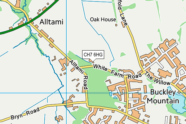 CH7 6HG map - OS VectorMap District (Ordnance Survey)