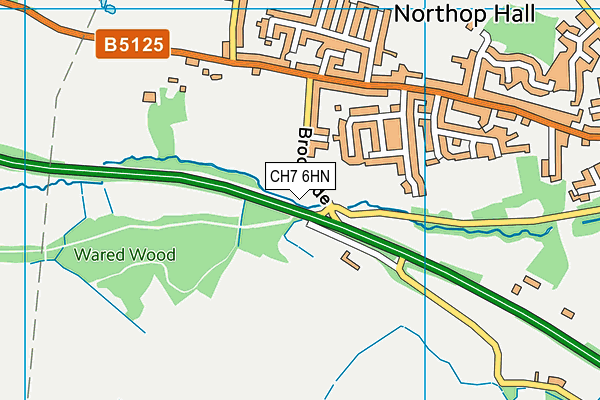 CH7 6HN map - OS VectorMap District (Ordnance Survey)