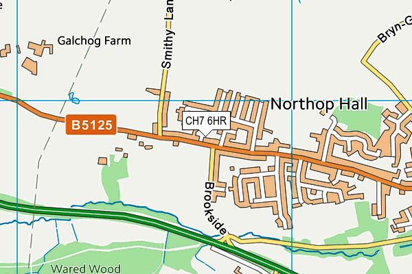 CH7 6HR map - OS VectorMap District (Ordnance Survey)