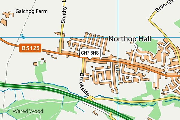 Northop Hall C.P. School map (CH7 6HS) - OS VectorMap District (Ordnance Survey)