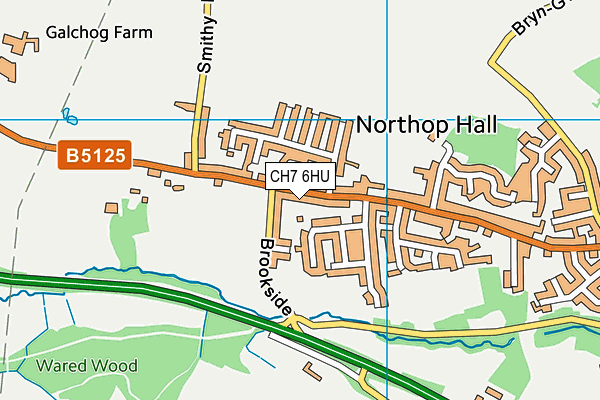 CH7 6HU map - OS VectorMap District (Ordnance Survey)