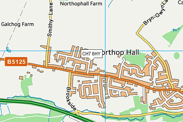 CH7 6HY map - OS VectorMap District (Ordnance Survey)