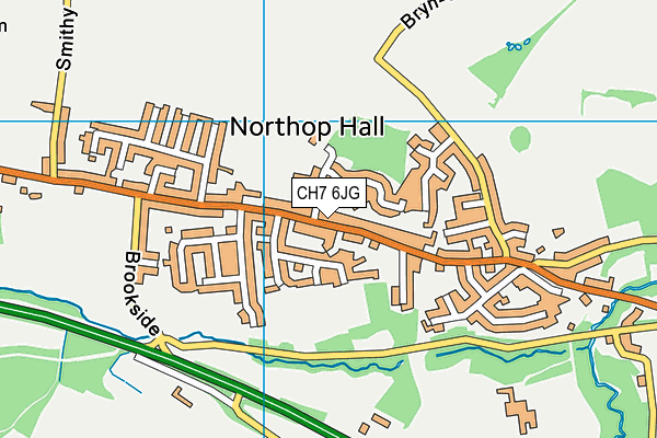 CH7 6JG map - OS VectorMap District (Ordnance Survey)