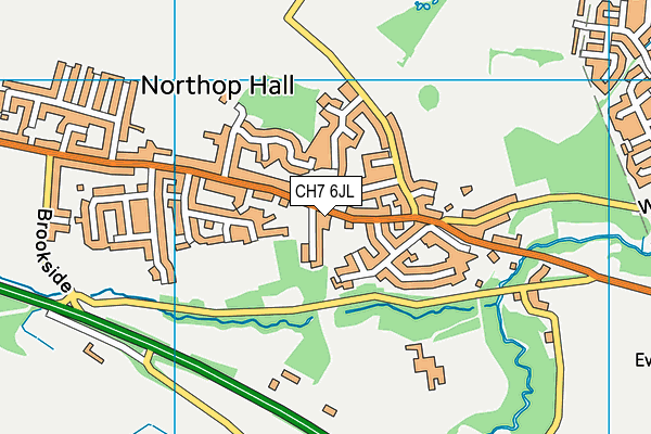 CH7 6JL map - OS VectorMap District (Ordnance Survey)