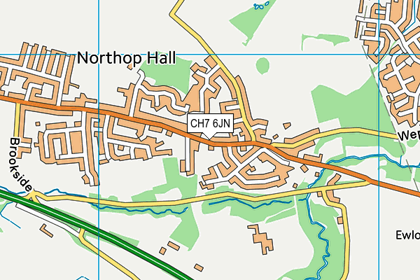 CH7 6JN map - OS VectorMap District (Ordnance Survey)