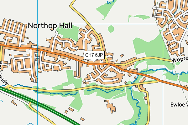 CH7 6JP map - OS VectorMap District (Ordnance Survey)