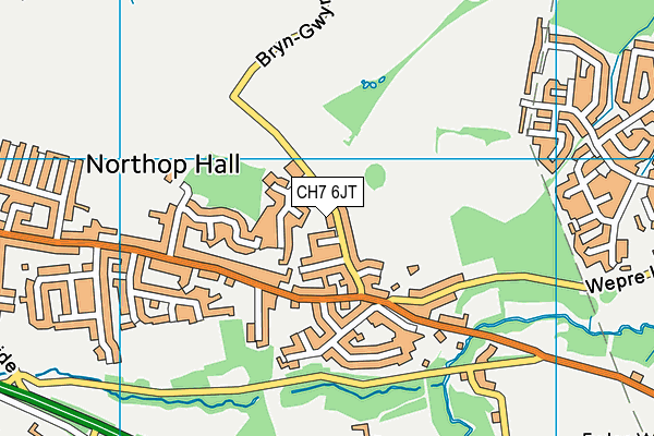 CH7 6JT map - OS VectorMap District (Ordnance Survey)