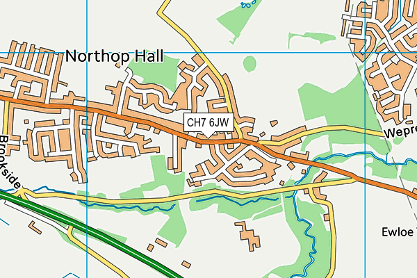 CH7 6JW map - OS VectorMap District (Ordnance Survey)