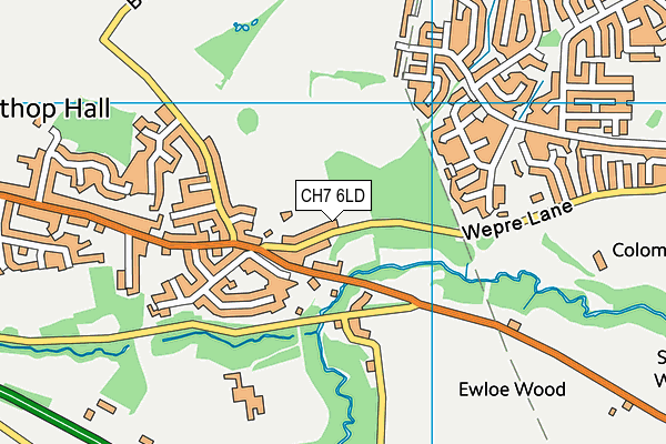 CH7 6LD map - OS VectorMap District (Ordnance Survey)