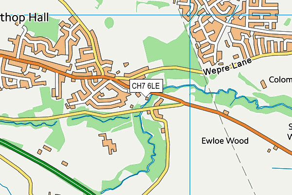 CH7 6LE map - OS VectorMap District (Ordnance Survey)