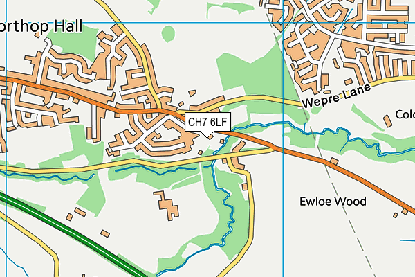 CH7 6LF map - OS VectorMap District (Ordnance Survey)