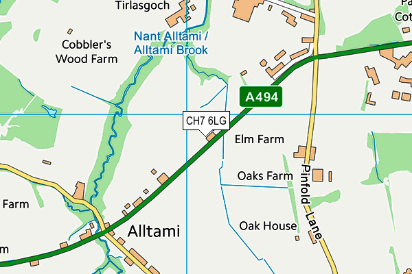 CH7 6LG map - OS VectorMap District (Ordnance Survey)