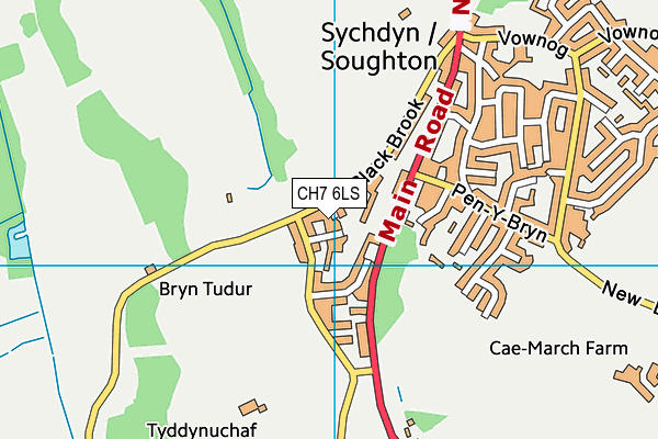 CH7 6LS map - OS VectorMap District (Ordnance Survey)