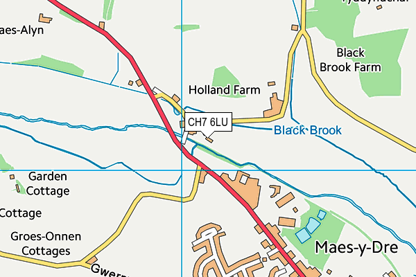 CH7 6LU map - OS VectorMap District (Ordnance Survey)