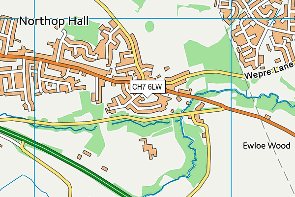 CH7 6LW map - OS VectorMap District (Ordnance Survey)