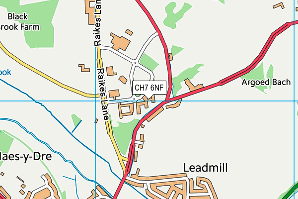 CH7 6NF map - OS VectorMap District (Ordnance Survey)