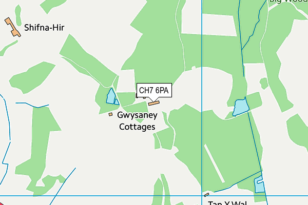 CH7 6PA map - OS VectorMap District (Ordnance Survey)