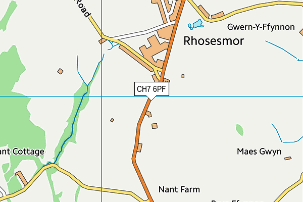 CH7 6PF map - OS VectorMap District (Ordnance Survey)
