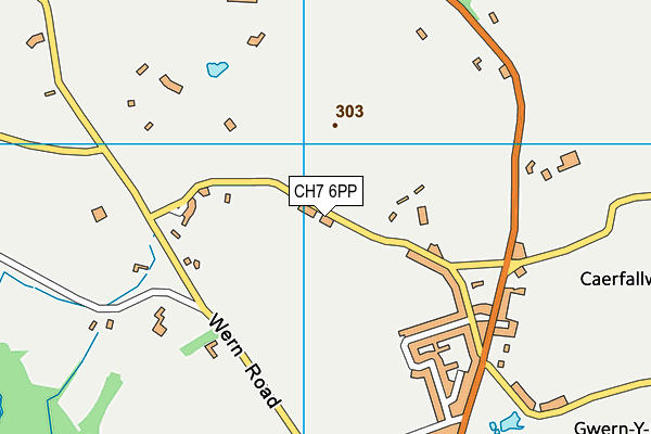 CH7 6PP map - OS VectorMap District (Ordnance Survey)