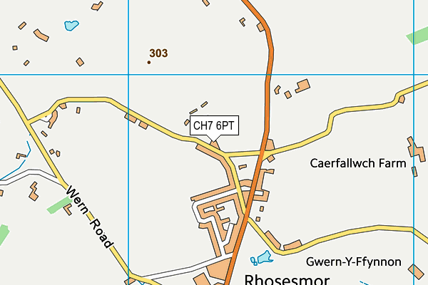 CH7 6PT map - OS VectorMap District (Ordnance Survey)