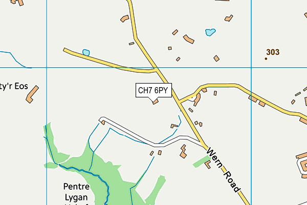 CH7 6PY map - OS VectorMap District (Ordnance Survey)
