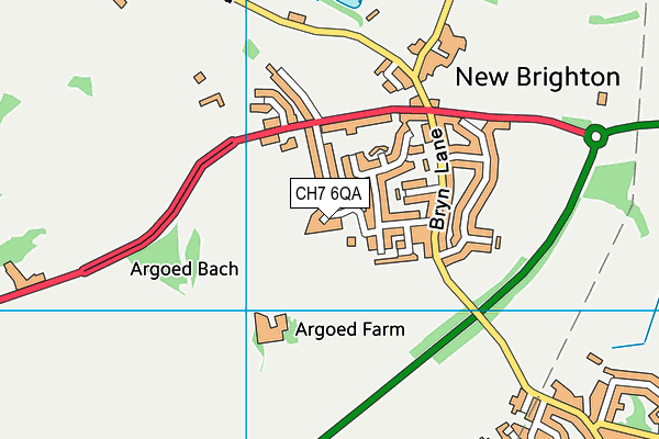 CH7 6QA map - OS VectorMap District (Ordnance Survey)