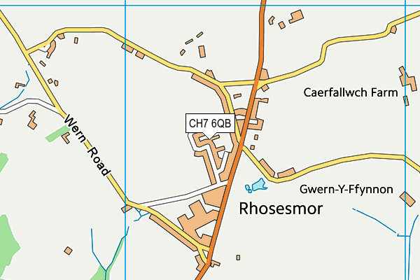 CH7 6QB map - OS VectorMap District (Ordnance Survey)