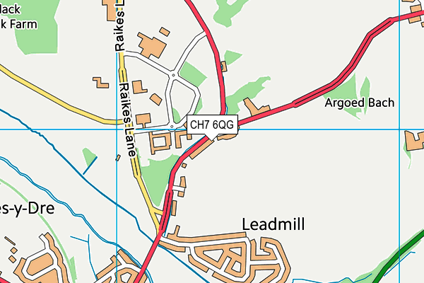 CH7 6QG map - OS VectorMap District (Ordnance Survey)