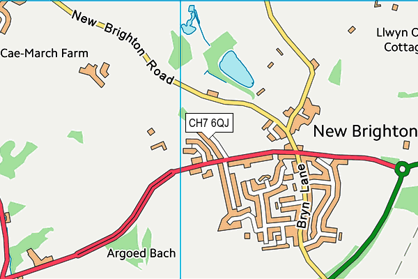 CH7 6QJ map - OS VectorMap District (Ordnance Survey)