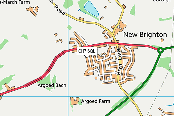 CH7 6QL map - OS VectorMap District (Ordnance Survey)