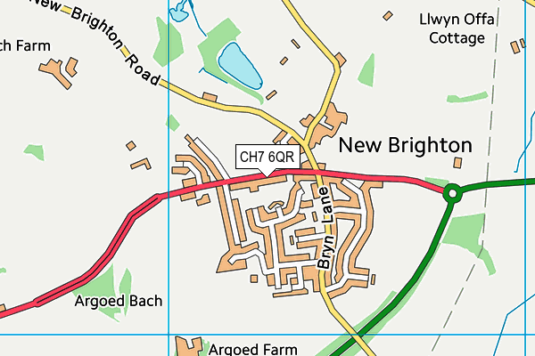 CH7 6QR map - OS VectorMap District (Ordnance Survey)