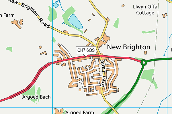 CH7 6QS map - OS VectorMap District (Ordnance Survey)