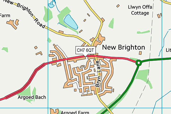 CH7 6QT map - OS VectorMap District (Ordnance Survey)