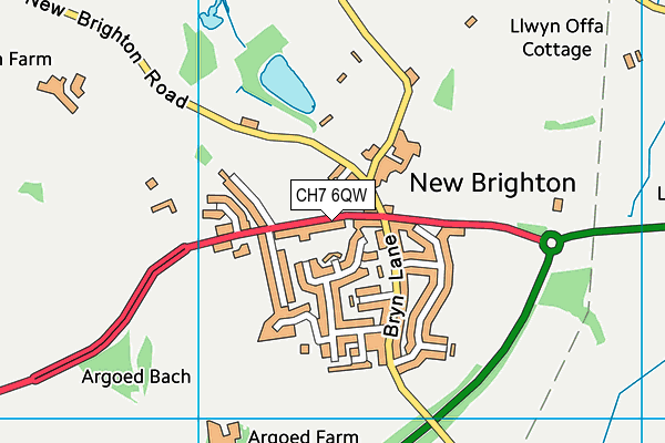 CH7 6QW map - OS VectorMap District (Ordnance Survey)