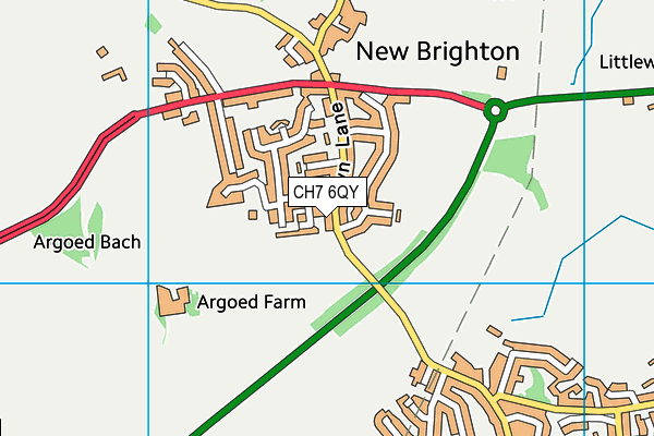 CH7 6QY map - OS VectorMap District (Ordnance Survey)