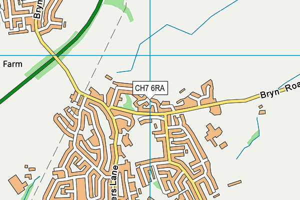 CH7 6RA map - OS VectorMap District (Ordnance Survey)