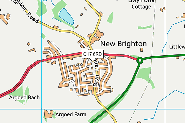 CH7 6RD map - OS VectorMap District (Ordnance Survey)