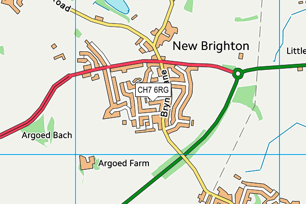 CH7 6RG map - OS VectorMap District (Ordnance Survey)