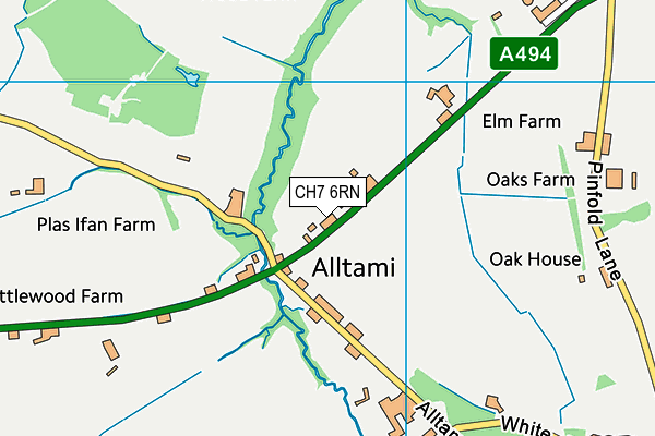 CH7 6RN map - OS VectorMap District (Ordnance Survey)