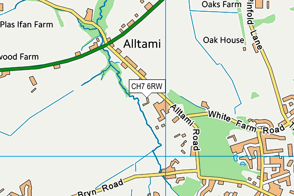 CH7 6RW map - OS VectorMap District (Ordnance Survey)