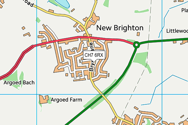 CH7 6RX map - OS VectorMap District (Ordnance Survey)