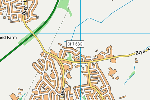 CH7 6SG map - OS VectorMap District (Ordnance Survey)