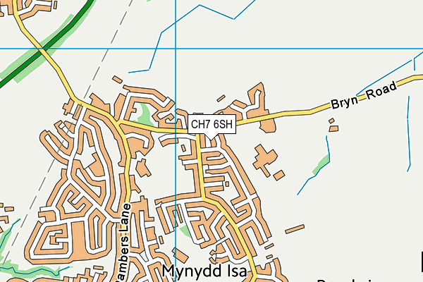 CH7 6SH map - OS VectorMap District (Ordnance Survey)