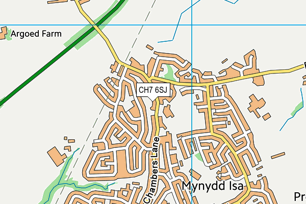 Ysgol Mynydd Isa map (CH7 6SJ) - OS VectorMap District (Ordnance Survey)