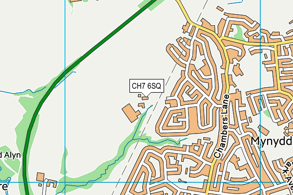 CH7 6SQ map - OS VectorMap District (Ordnance Survey)