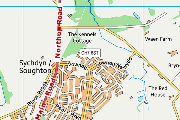 CH7 6ST map - OS VectorMap District (Ordnance Survey)