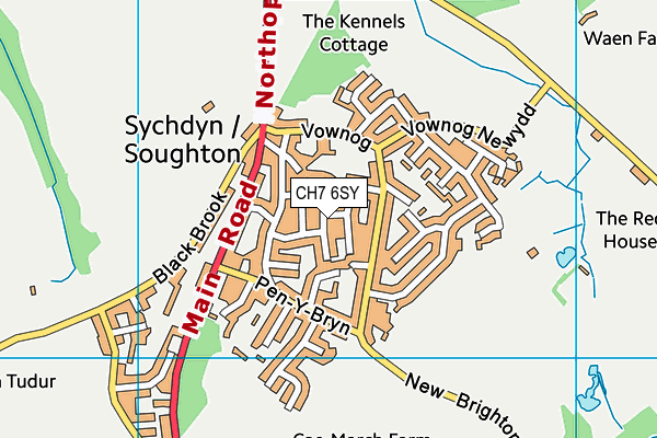 CH7 6SY map - OS VectorMap District (Ordnance Survey)