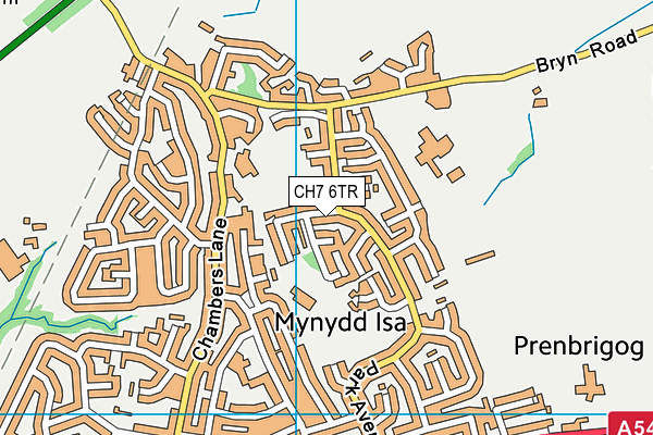 CH7 6TR map - OS VectorMap District (Ordnance Survey)