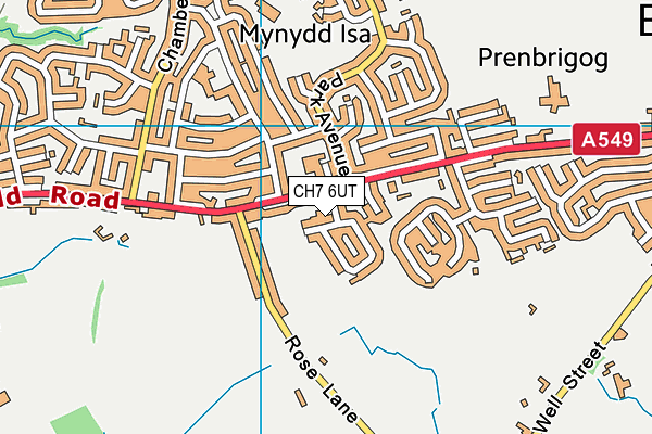 CH7 6UT map - OS VectorMap District (Ordnance Survey)