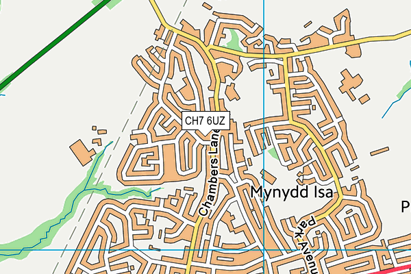 CH7 6UZ map - OS VectorMap District (Ordnance Survey)